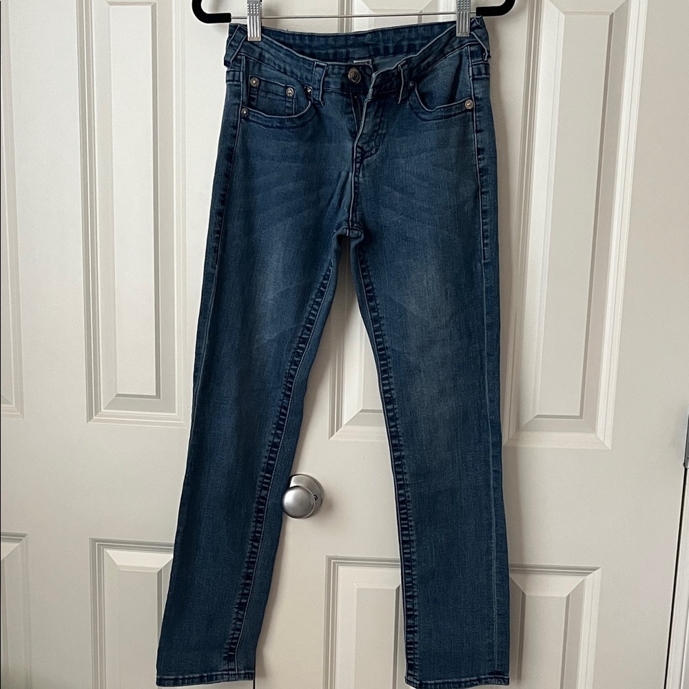 True Religion Women's Straight Leg Dark Blue Jeans
